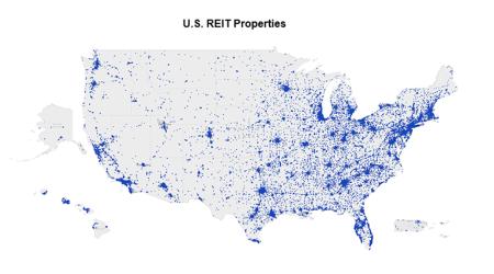 US REIT Properties Map